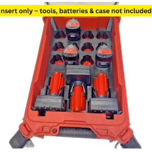 Packout Insert Fits Milwaukee M12 Batteries Holds 12 Compact and 3 XC Battery Packs