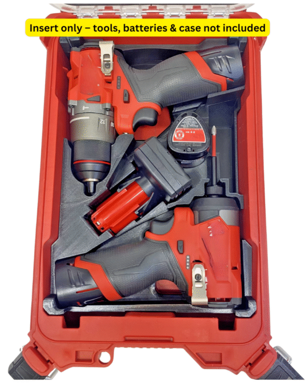 Packout Insert Fits Milwaukee M12 Fuel Impact 3453-20 and Drill 3404-20