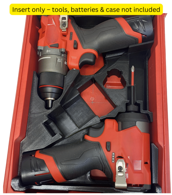 Packout Insert Fits Milwaukee M12 Fuel Impact 3453-20 and Drill 3404-20 - Image 2
