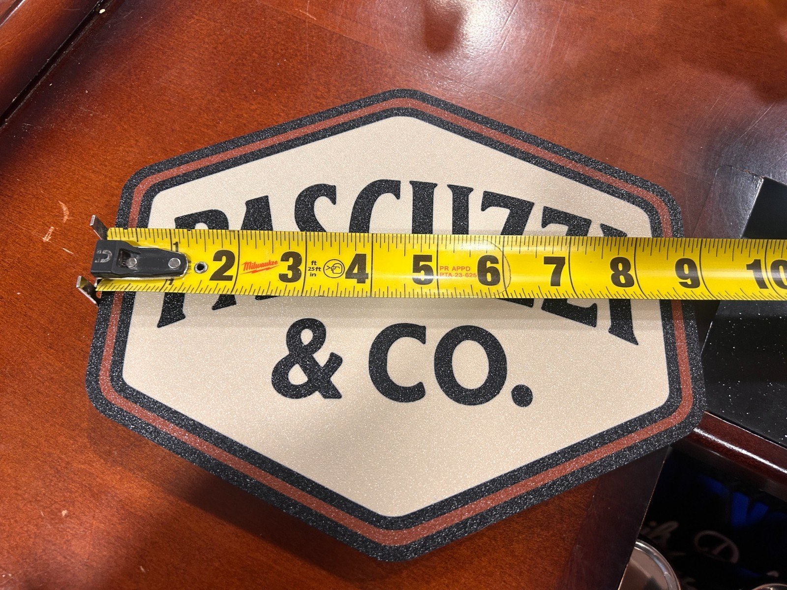 Pascuzzi & Co. Wall Sign – 3D Printed PETG Logo Plaque (8¾″ Wide) - Image 5