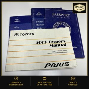 2003 Toyota Prius Owners Manual Book Guide OEM