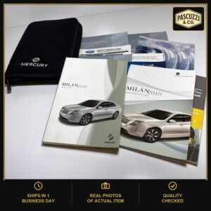 2010 Mercury Milan owners Manual Book Guide OEM W/Supplement w/ Case