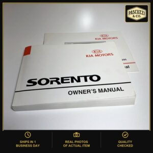 2003 Kia Sorento Owners Manual Book Guide OEM