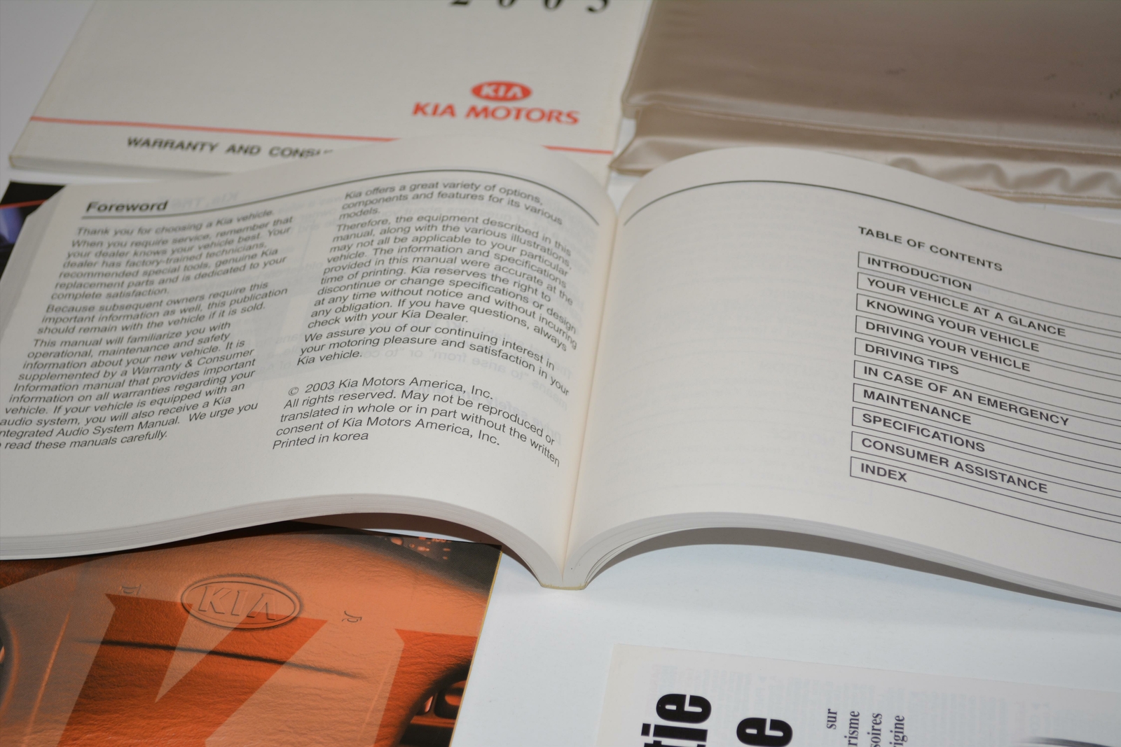 2003 Kia Rio Owners Manual Book Guide - Image 3