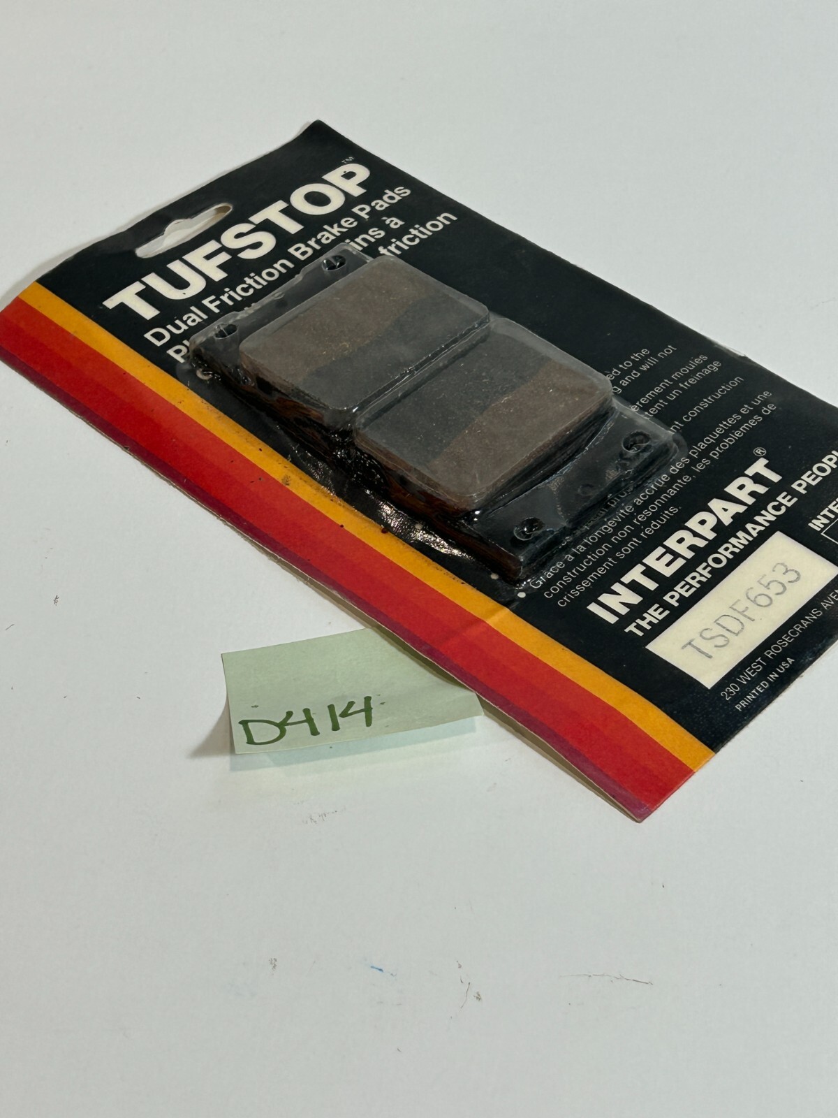 PAIR BRAKE PADS TUFSTOP TSDF653 INTERPART - Image 5