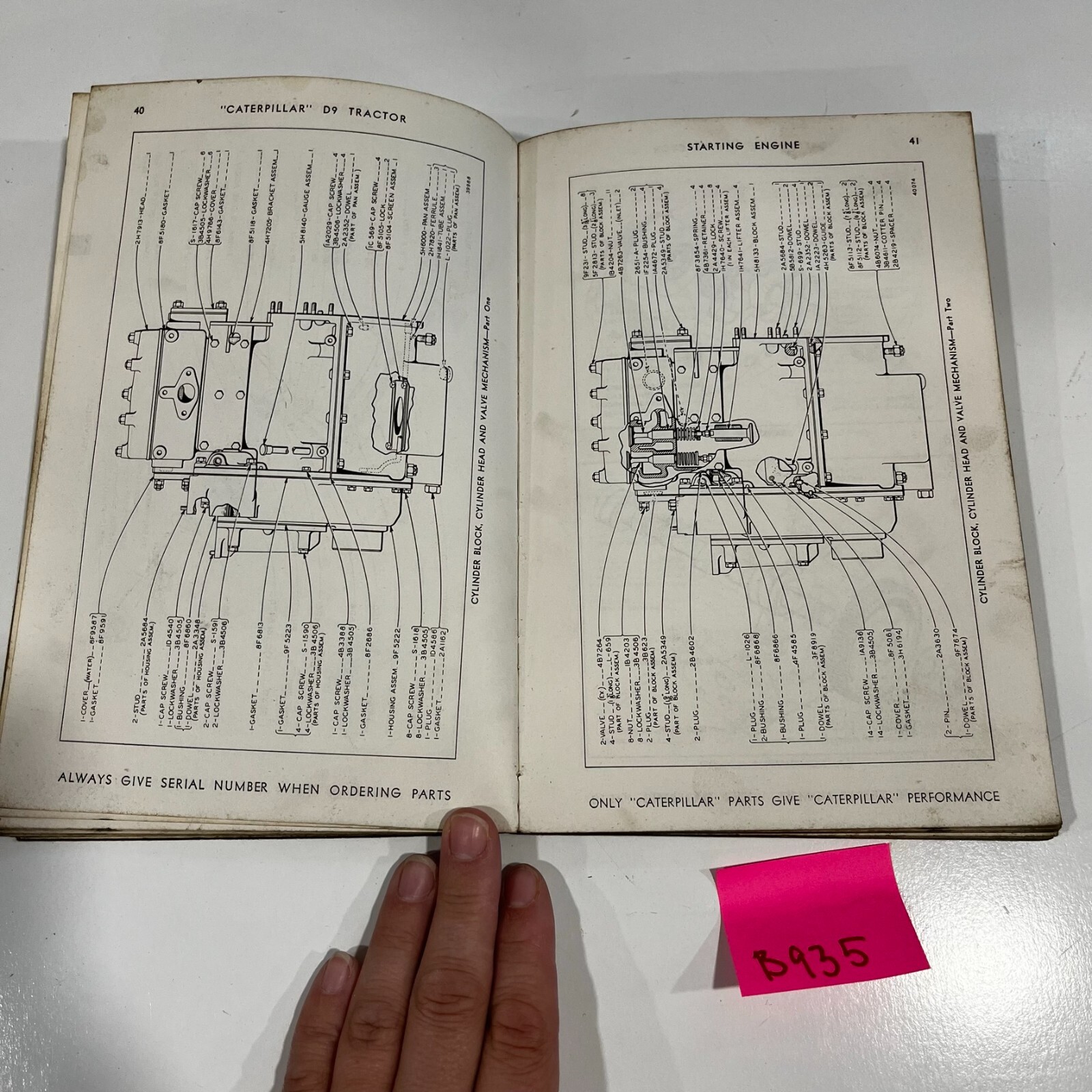 CAT Caterpillar D9 TRACTOR PARTS BOOK CATALOG Serial Numbers 18A1-UP - Image 4