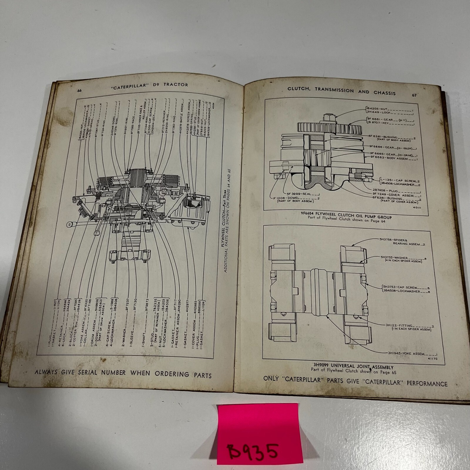 CAT Caterpillar D9 TRACTOR PARTS BOOK CATALOG Serial Numbers 18A1-UP - Image 5