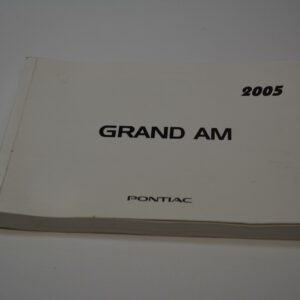2005 Pontiac Grand Am Owners Manual Book Guide