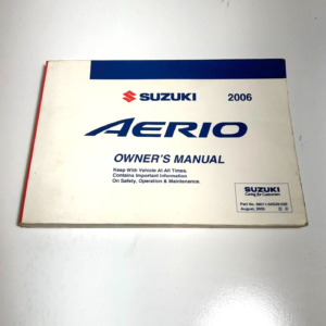 06 2006 Suzuki Aerio owners manual book guide