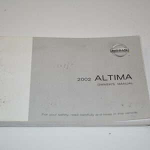 2002 Nissan Altima Owners Manual Book Guide