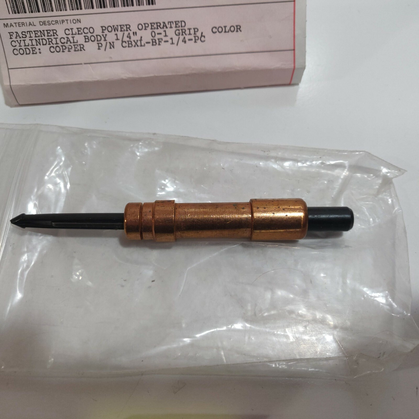 Omega Technologies CBXL-BF1/4 Long CBXL 0-1'' Grip Cylindrical Body Clecos (D112 - Image 2
