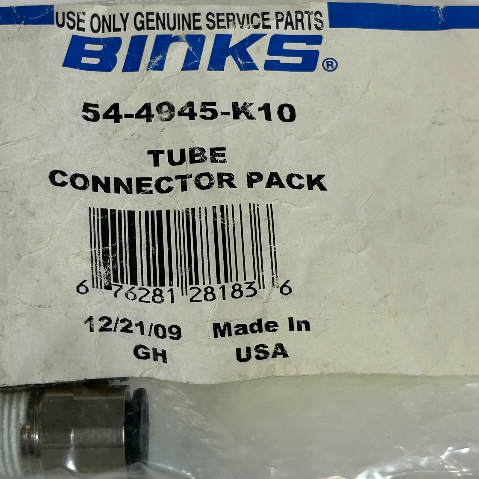 (QTY 10) NEW Binks 54-4945-K10 TUBE CONNECTOR PACK - Image 3