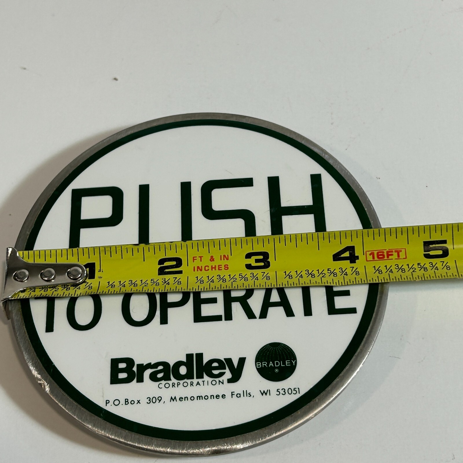 Bradley eye wash station push button handle - Image 2