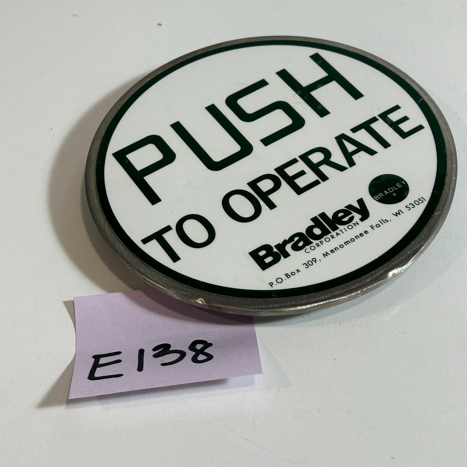 Bradley eye wash station push button handle - Image 4