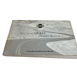 2001 01 Nissan Quest Van Owners Manual Book Guide
