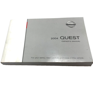 04 2004 Nissan Quest Van owners manual book guide