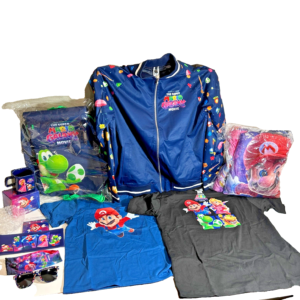 Super Mario Galaxy Movie Merch Lot Jacket Backpack Tees Mug Pillow Cup + MORE