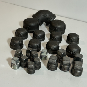 LOT of SCI Caps Black Threaded 1/2" 1" 3/4 elbow plugs