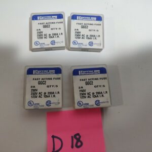 Ferraz Shawmut GGC2 Fast Acting Fuses 2A 250 V Lot of 4 packs (20 fuses) New