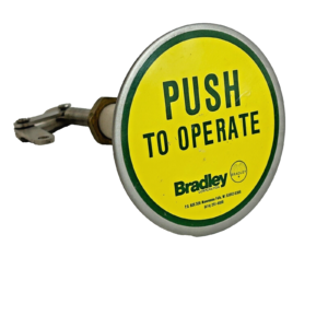 Bradley eye wash station push button handle assembly