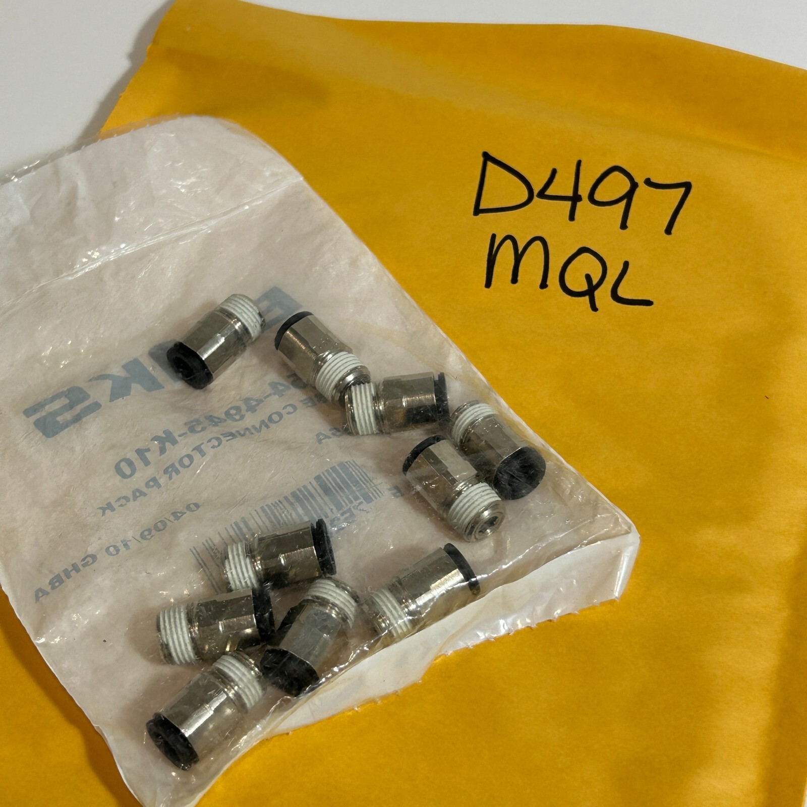 (QTY 10) NEW Binks 54-4945-K10 TUBE CONNECTOR PACK - Image 5