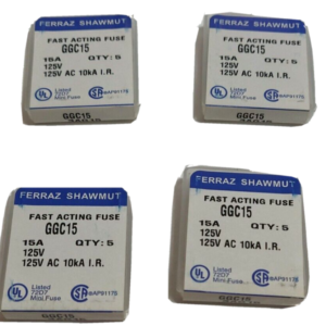 Ferraz Shawmut GGC15 Fast Acting Fuses 15A 125V Lot of 4 packs (20 fuses)
