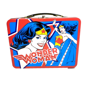 Wonder Woman Vintage Comic Tin Tote Yellow & Red - Collectible Item #75570 (E273