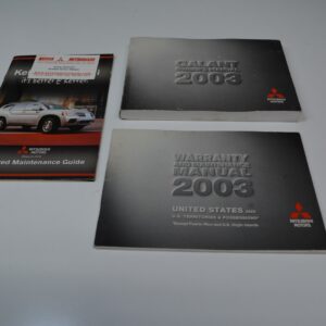 2003 Mitsubishi Galant Owners Manual Book Guide