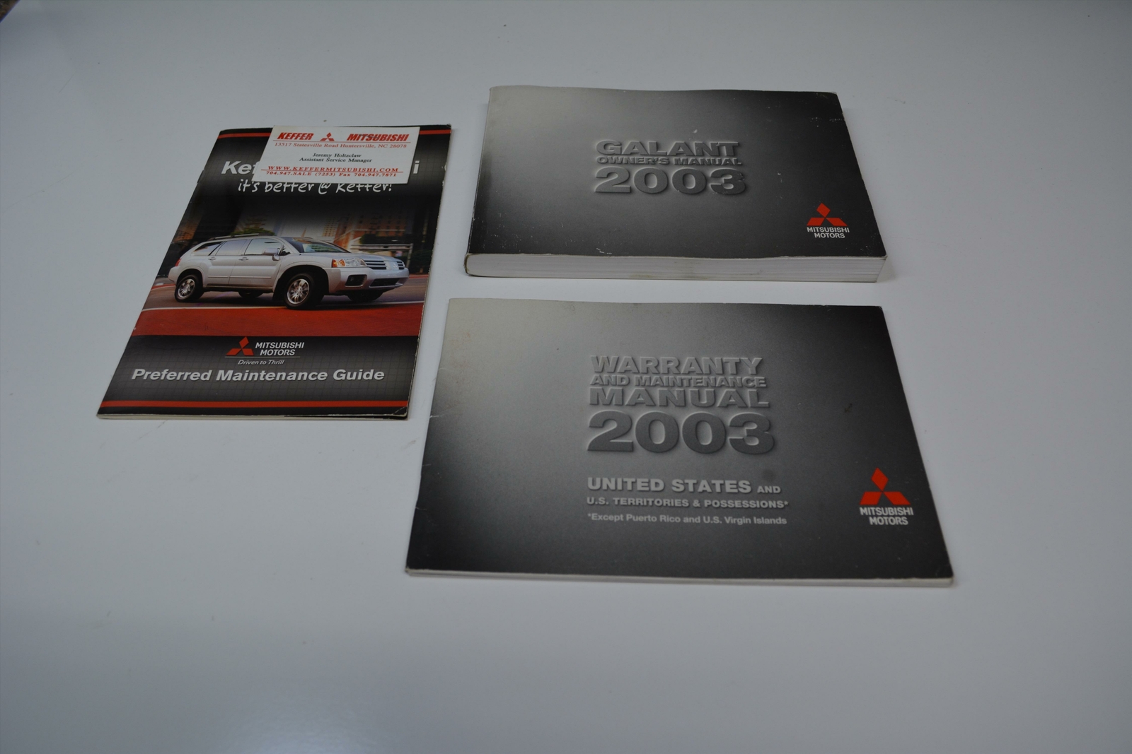 2003 Mitsubishi Galant Owners Manual Book Guide