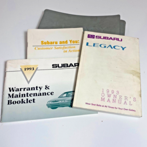 1993 Subaru Legacy Owners Operator Manual Original Book Guide W/Case OEM